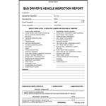 Bus Drivers Vehicle Inspection Report, 3-Part, Carbonless