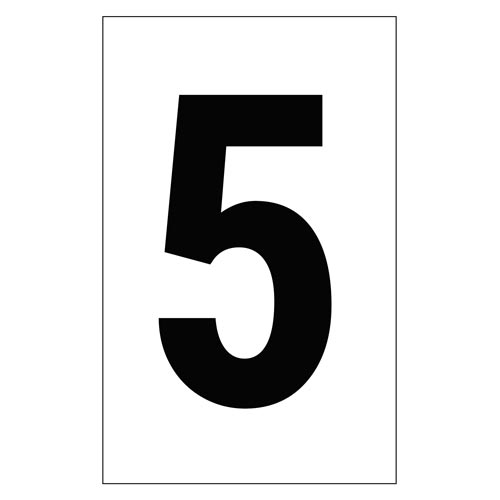 Individual 2" Number 5 - Five