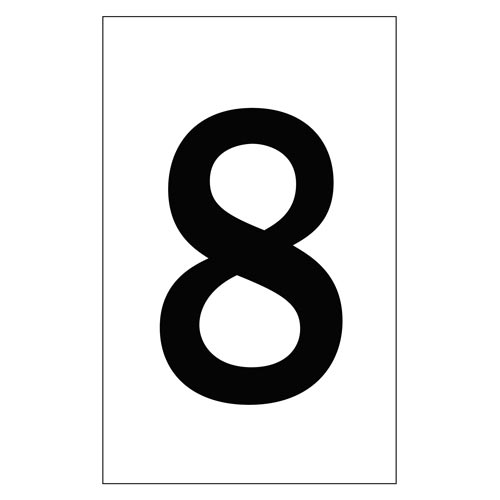 Individual 2" Number 8 - Eight