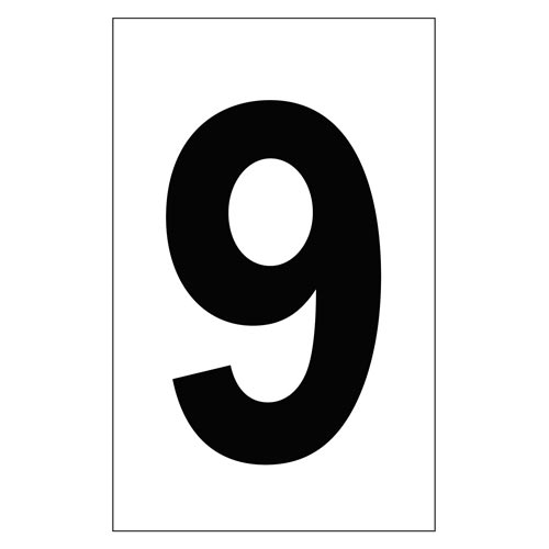 Individual 2" Number 9 - Nine