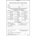 Front End Loader & Backhoe Inspection Report Form