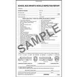 School Bus Driver Vehicle Inspection Report Book