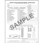 Detailed Drivers Vehicle Inspection Report, Motor Coach, Snap-Out