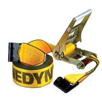 Ratchet Strap with Flat Hooks 4" Wide