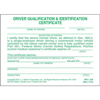 Driving Qualification & Identification Certification Cards