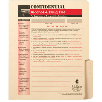 Confidential Alcohol & Controlled Substance File Folder