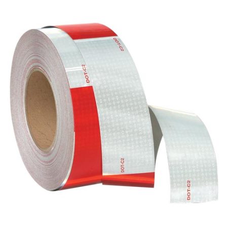 Conspicuity Tape Rolls for Trailers, 6" Red White, 3M Diamond Grade