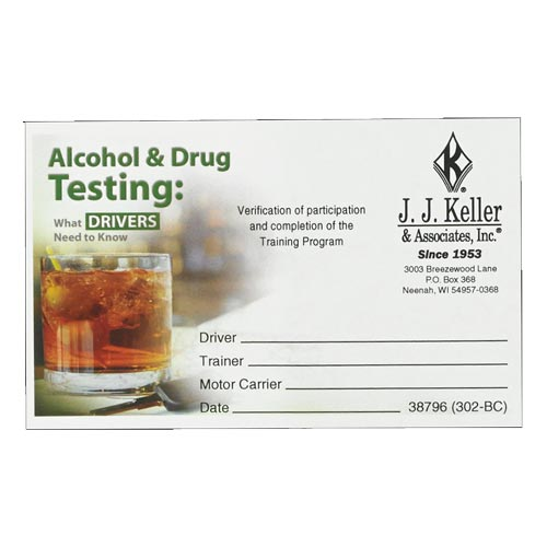 Alcohol & Drug Testing, What Drivers Need to Know, Wallet Card