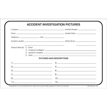 Accident Investigation Pictures Envelope