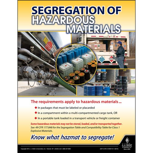 Segregation of Hazardous Materials, Hazmat Transportation Poster