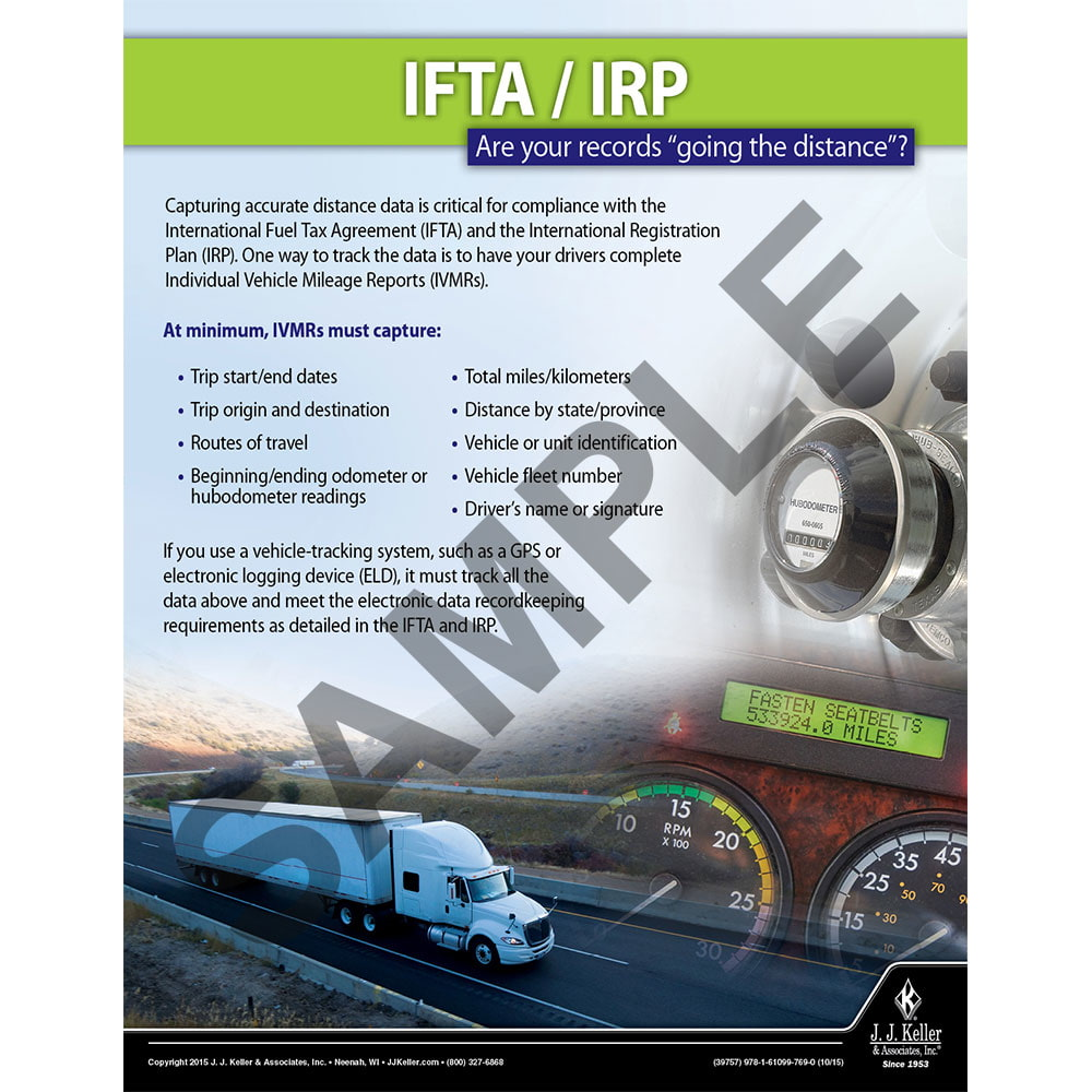 IFTA / IRP Motor Carrier Safety Poster