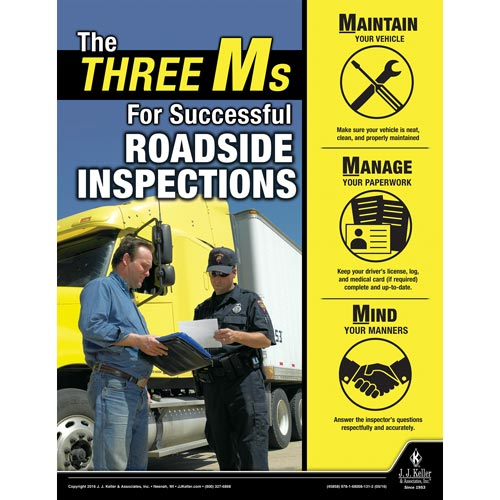 Roadside Inspections, Driver Awareness Safety Poster