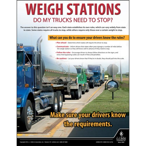 Weigh Stations, Motor Carrier Safety Poster