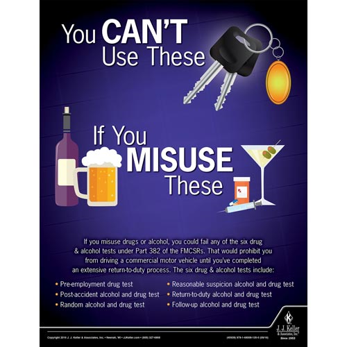 You Can't Use Your Keys, Driver Awareness Safety Poster