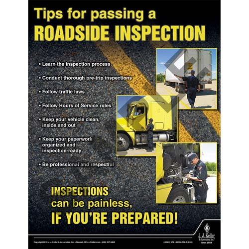 Tips for passing a Roadside Inspection, Motor Carrier Safety Poster
