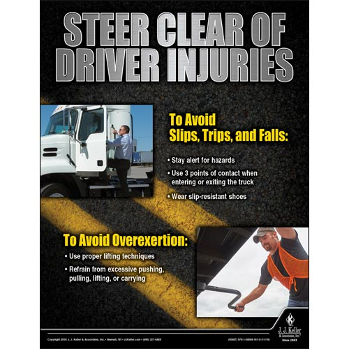 Steer Clear Of Driver Injuries, Motor Carrier Safety Poster