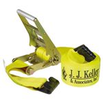 J. J. Keller 4" Wide Ratchet Strap with Flat Hooks