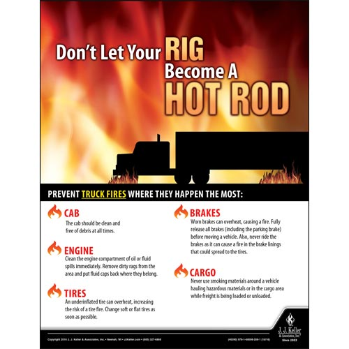 Don't Let Your Rig Become A Hot Rod, Transportation Safety Poster