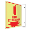 Fire Extinguisher Sign, Projection, Glow In The Dark