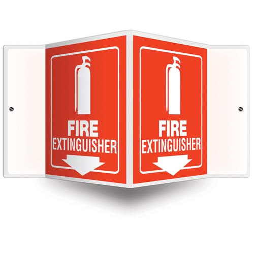 Fire Extinguisher Sign, 3D Projection