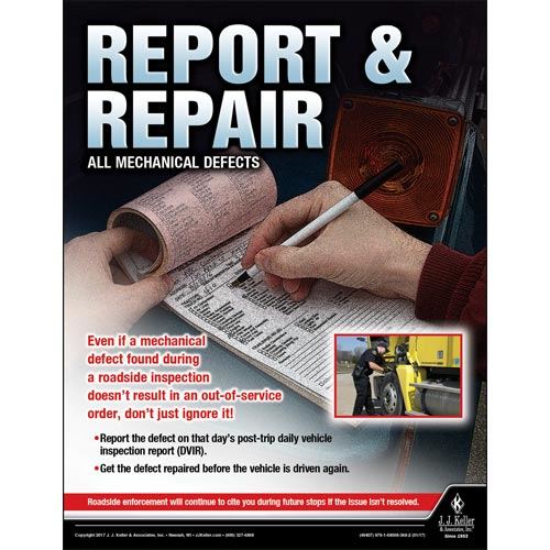 Report and Repair, Transportation Safety Risk Poster