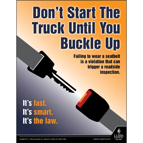 Buckle UP, Transportation Safety Risk Poster