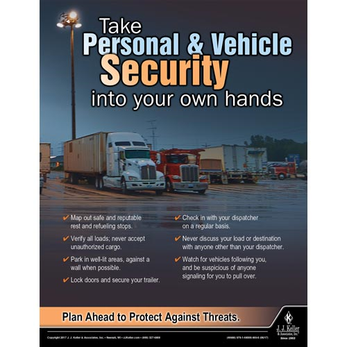 Vehicle Security, Driver Awareness Safety Poster, Trucking Posters