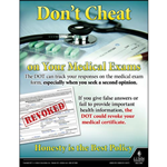 Don't Cheat On Your Medical Exams, Motor Carrier Safety Poster