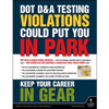 DOT D & A Testing Violations, Transport Safety Risk Poster