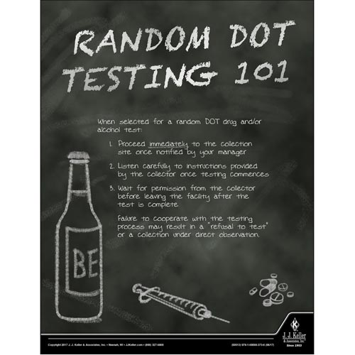 Random DOT Testing 101, Transport Safety Risk Poster