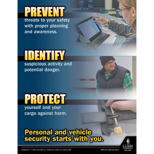 Personal And Vehicle Security Starts With You, Transportation Safety Poster