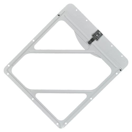 White Aluminum Placard Holder w Top Plate