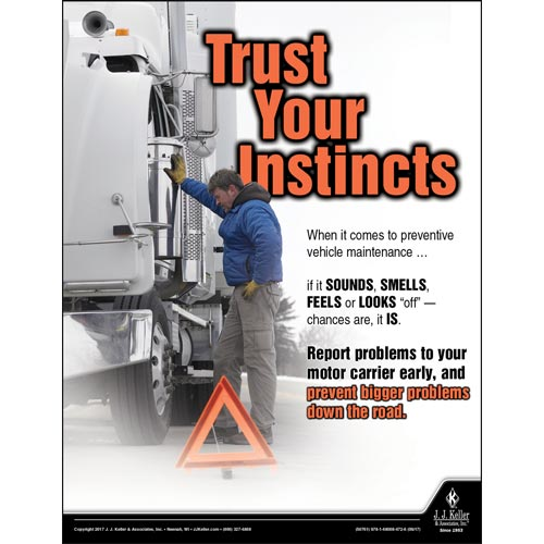 Trust Your Instincts, Driver Awareness Safety Poster