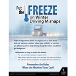 Winter Driving Mishaps, Motor Carrier Safety Poster