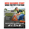 New Hazards Start When You Put It In Park, Transport Safety Risk Poster