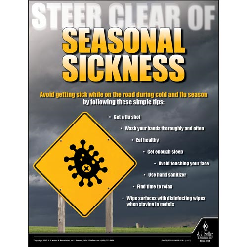 Steer Clear Of Seasonal Sickness, Transport Safety Risk Poster