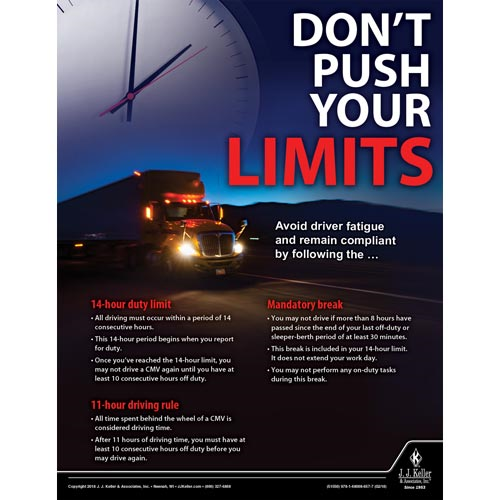 Don't Push Your Limits, Driver Awareness Safety Poster