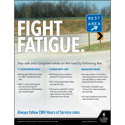 Fight Fatigue, Transportation Safety Poster