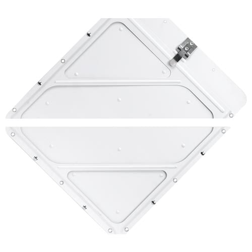 Heavy Duty Riveted Split White Aluminum Placard Holder