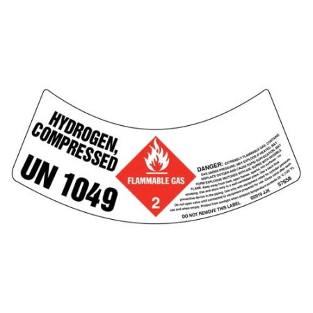UN 1049 Hydrogen Compressed Shoulder Label