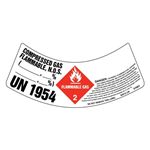 1954 Compressed Gas Flammable NOS Shoulder Label