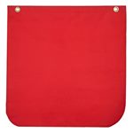 Warning Flag, Red Solid Poly Cotton Twill, Grommets