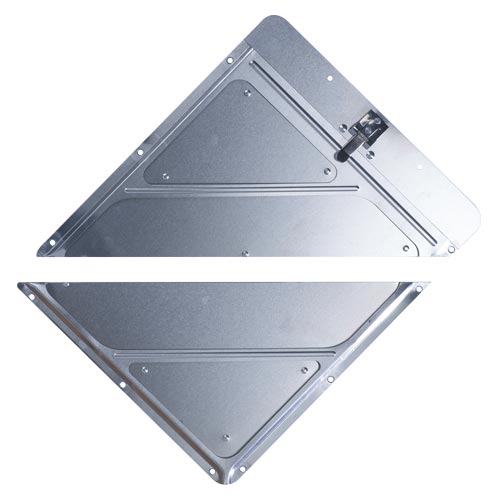 Rivetless Split Aluminum Placard Holder with Back Plate