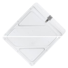 Rivetless Split White Aluminum Placard Holder, Back Plate