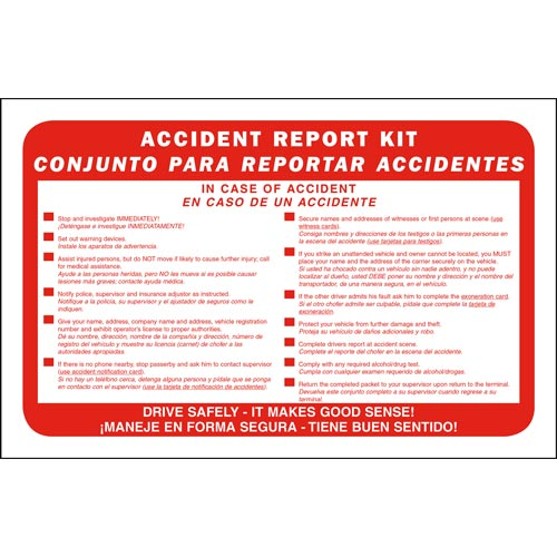 Bilingual Accident Report Kit