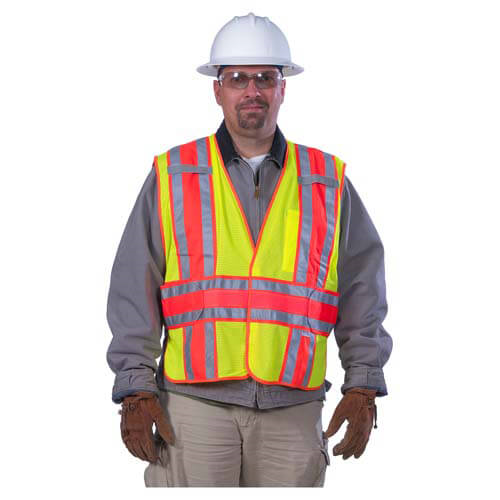Safety Vest, Type R Class 2, Mesh Expandable, Two Tone