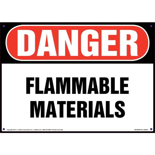 Danger, Flammable Materials Sign