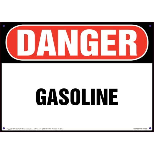 Danger, Gasoline Sign