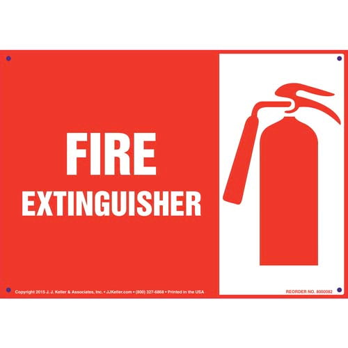 Fire Extinguisher Sign, with Icon