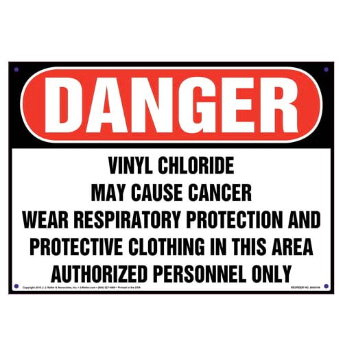 Danger, Vinyl Chloride, Wear Respiratory Protection Sign